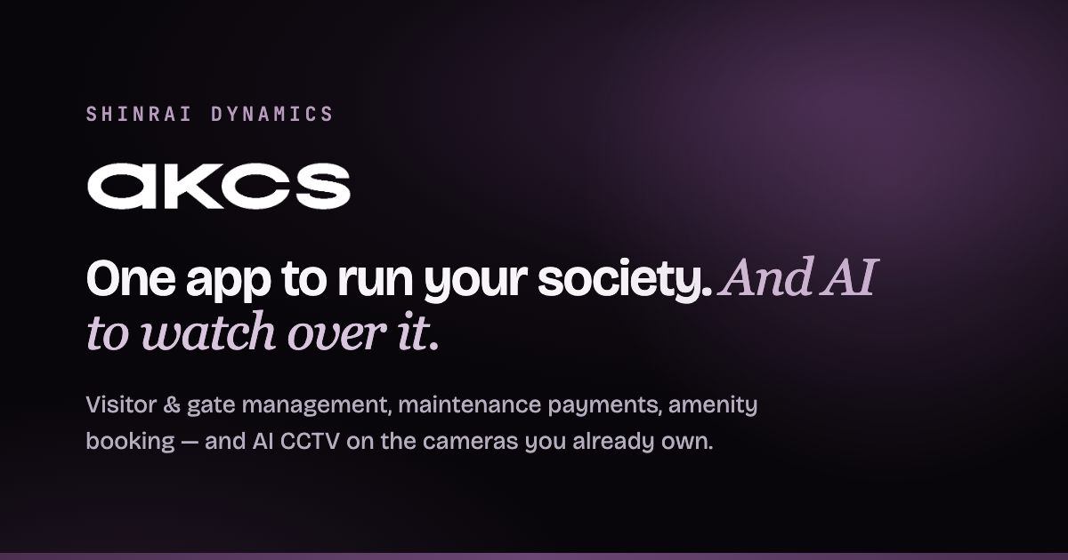 Society management app with AI CCTV | AKCS